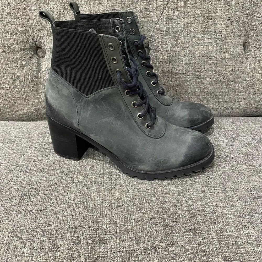 Matisse Moss Leather Lace Up Ankle Boots Women Size 8.5